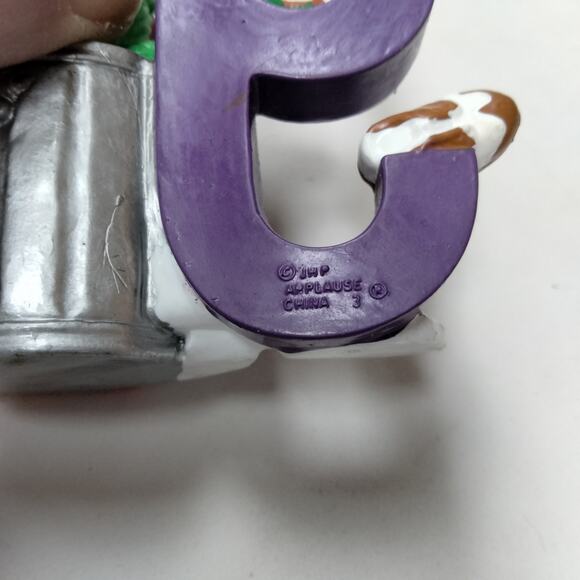 Vintage Oscar the Grouch PVC Figure Applause Sesame Street Number 9 Cake Topper - Picture 3 of 3